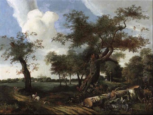 Landschaft Oil Painting by Marinus Adrianus Koekkoek