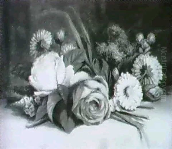 Blumenstilleben Oil Painting by Marinus Adrianus Koekkoek