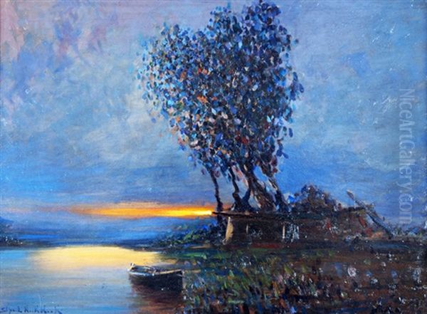 Crepusculo En La Costa Oil Painting by Stephen Robert Koekkoek