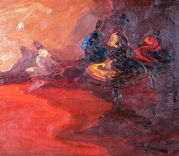 Bailarines Oil Painting by Stephen Robert Koekkoek