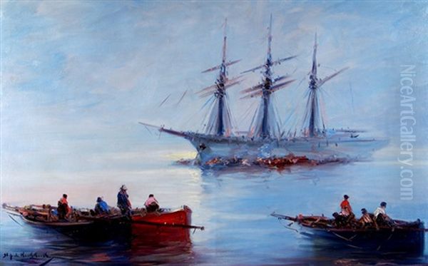 Fragata Sarmiento Oil Painting by Stephen Robert Koekkoek