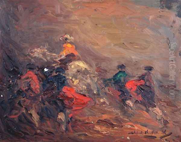 Cabalgata Oil Painting by Stephen Robert Koekkoek