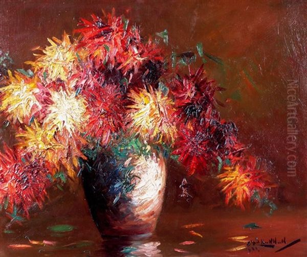 Jarron Con Flores Oil Painting by Stephen Robert Koekkoek