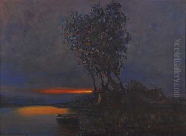 Crepusculo En La Costa Oil Painting by Stephen Robert Koekkoek