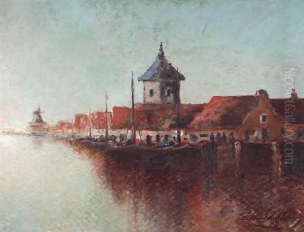 Una Tarde En Dordrecht Oil Painting by Stephen Robert Koekkoek