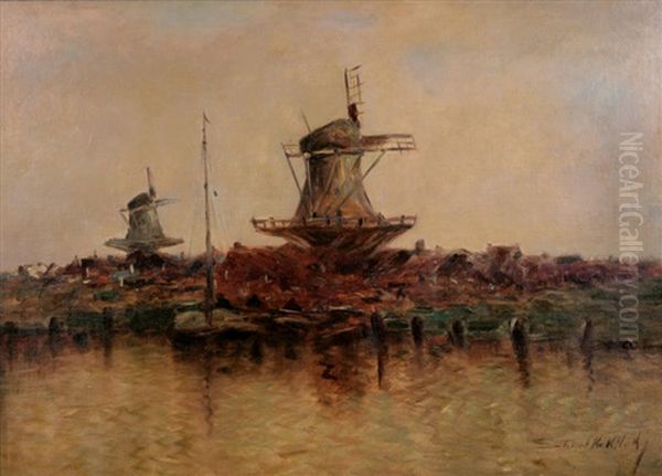 Costa Holandesa Oil Painting by Stephen Robert Koekkoek