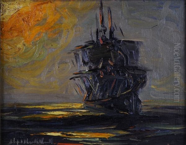 Fragata Oil Painting by Stephen Robert Koekkoek