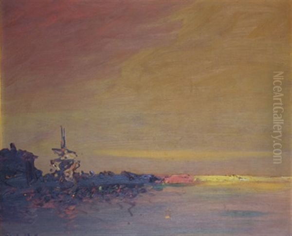 Amanecer En La Costa Oil Painting by Stephen Robert Koekkoek