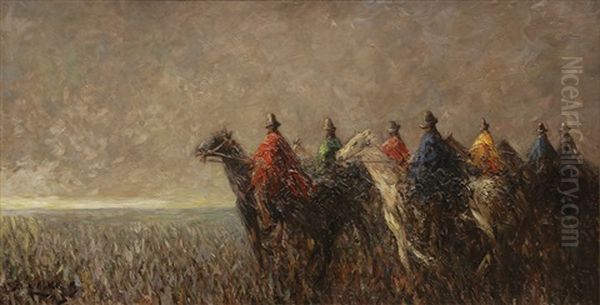 Cabalgando En El Campo Oil Painting by Stephen Robert Koekkoek