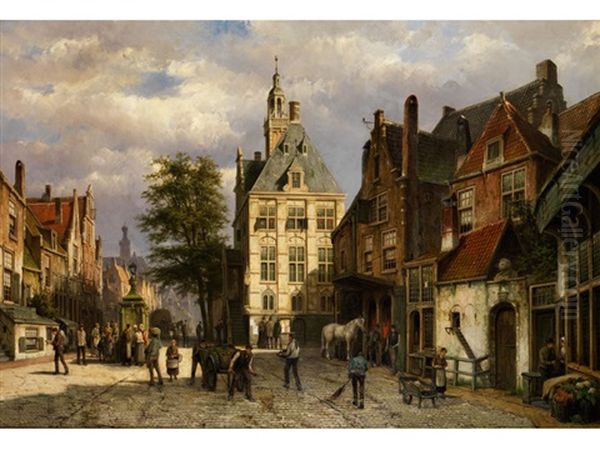 Stadtansicht Oil Painting by Willem Koekkoek