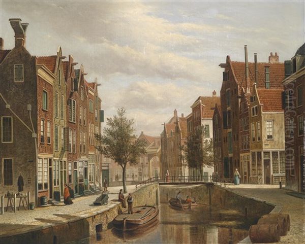 Stadtansicht Oil Painting by Willem Koekkoek