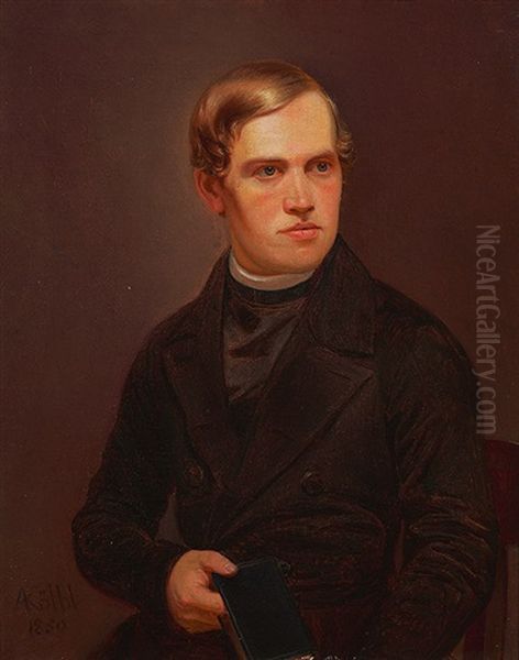 Portrait Eines Jungen Pralaten Oil Painting by Alois Koelbl