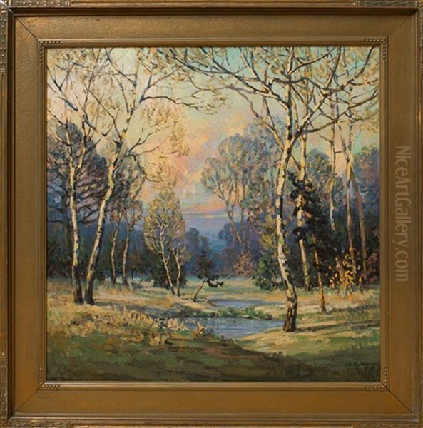 Early Autumn Oil Painting by Walter Koeniger