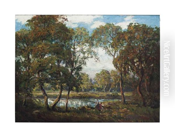 Summer Landscape Oil Painting by Walter Koeniger