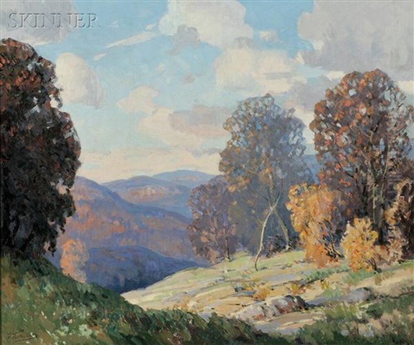 Autumn In The Hills Near Woodstock Oil Painting by Walter Koeniger