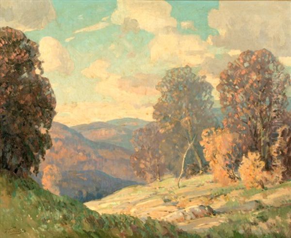 Autumn In The Hills Oil Painting by Walter Koeniger