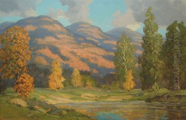 Mountain Landscape Oil Painting by Walter Koeniger