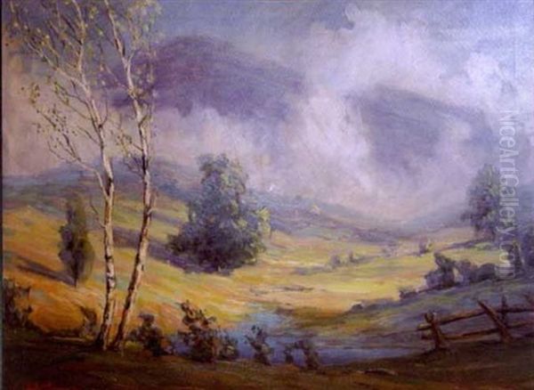 After The Storm In Blue Mountains Oil Painting by Walter Koeniger