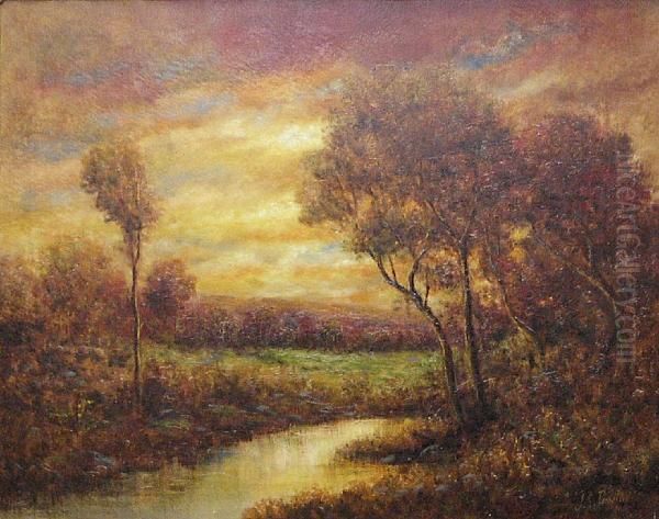 Autumn Reflections Oil Painting by Robert Proctor Beauchamp