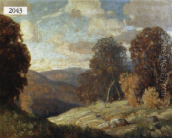 Autumn In The Hills Near Woodstock Oil Painting by Walter Koeniger