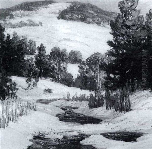 Early Thaw Oil Painting by Walter Koeniger