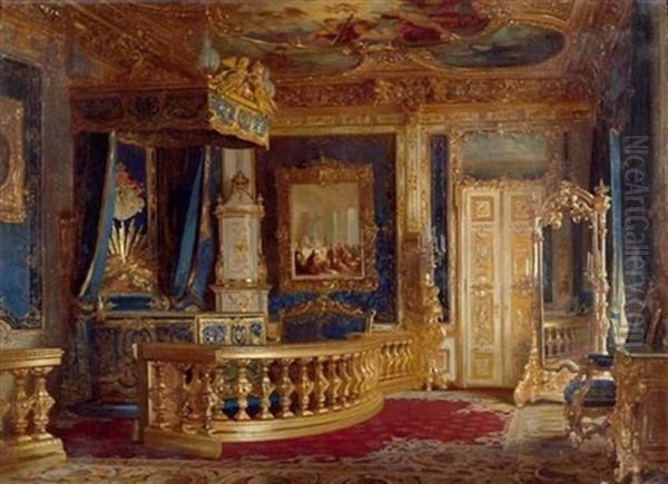 Schlafzimmer Ludwig Ii. In Der Munchner Residenz Oil Painting by Pancraz Koerle