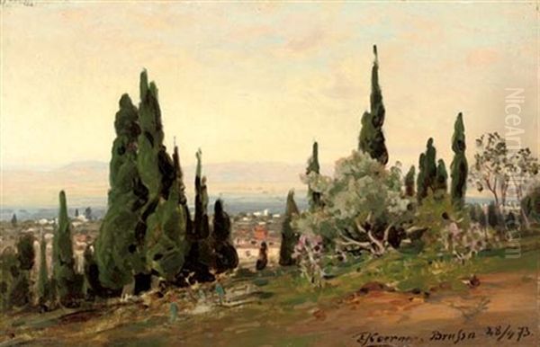 Brussa, Turkey Oil Painting by Ernest Karl Eugen Koerner