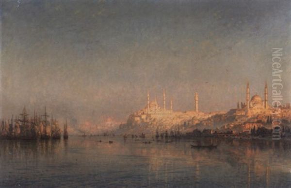 Abend Am Goldenen Horn Oil Painting by Ernest Karl Eugen Koerner