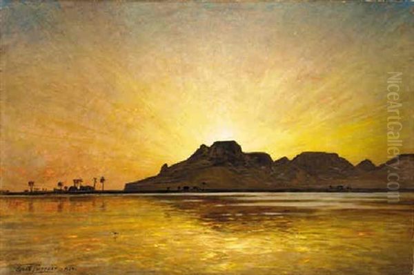 Sunset In Egypt by Ernest Karl Eugen Koerner