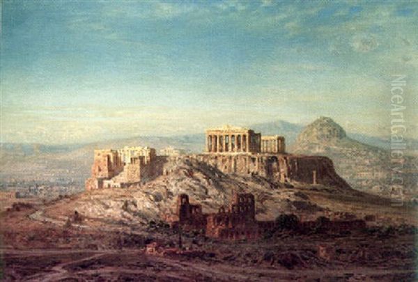 The Acropolis, Athens Oil Painting by Ernest Karl Eugen Koerner