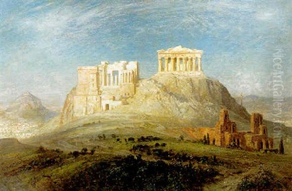 The Acropolis, Athens Oil Painting by Ernest Karl Eugen Koerner