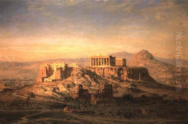 The Acropolis, Athens Oil Painting by Ernest Karl Eugen Koerner