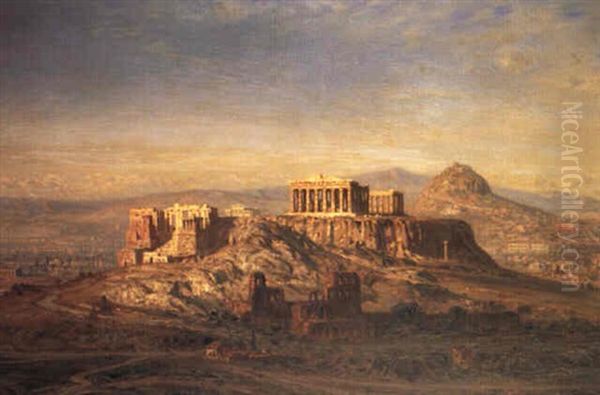 The Acropolis, Athens Oil Painting by Ernest Karl Eugen Koerner