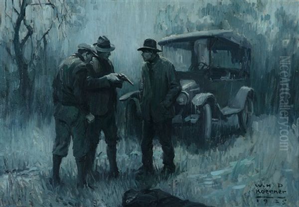 After The Shootout Oil Painting by William Henry Dethlef Koerner