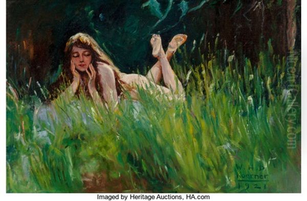 Splendor In The Grass Oil Painting by William Henry Dethlef Koerner