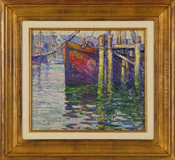 The Wharfs At Gloucester Oil Painting by William Henry Dethlef Koerner