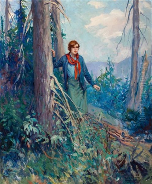 The Squaw Woman (illus. For Saturday Evening Post) Oil Painting by William Henry Dethlef Koerner