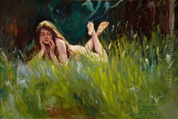 Splendor In The Grass Oil Painting by William Henry Dethlef Koerner