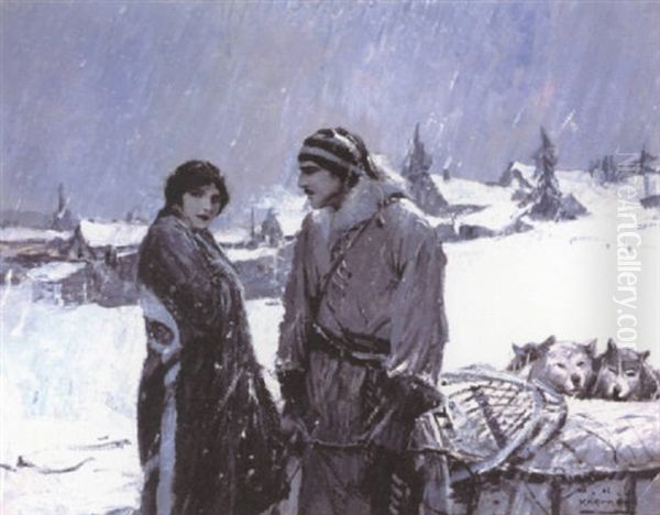 The Trapper's Daughter Oil Painting by William Henry Dethlef Koerner