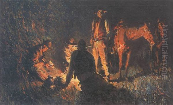 Dividing The Loot Oil Painting by William Henry Dethlef Koerner