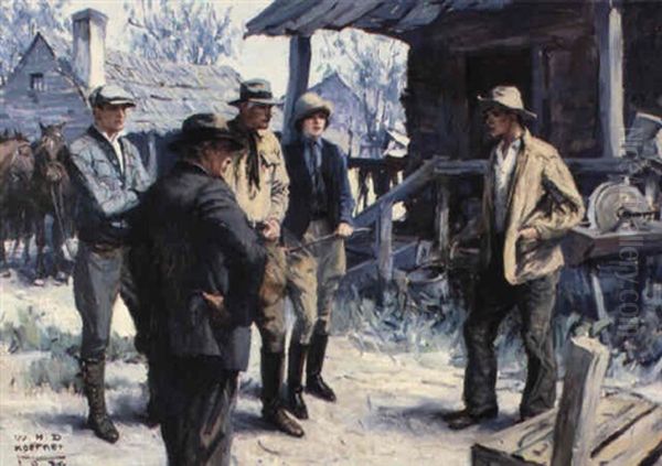 Showdown Oil Painting by William Henry Dethlef Koerner