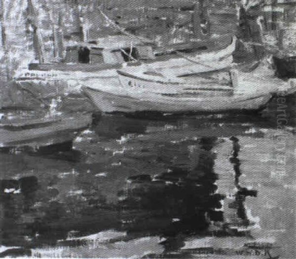 Dories Oil Painting by William Henry Dethlef Koerner