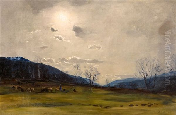 Landscape Near Brixen Oil Painting by Alexander Max Koester