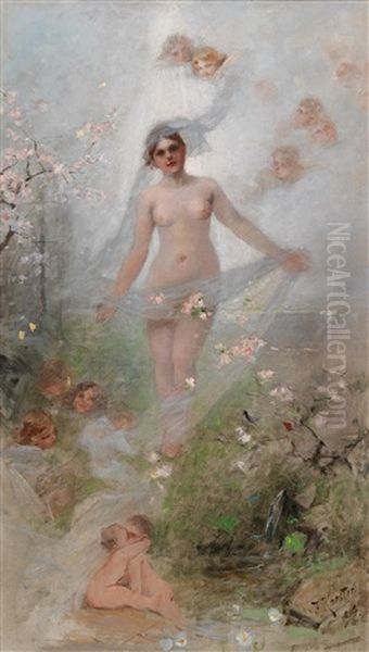 Springtime Oil Painting by Alexander Max Koester