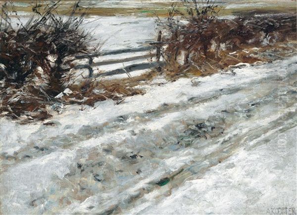 Weg Im Winter, Klausen Oil Painting by Alexander Max Koester