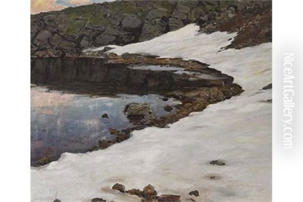 Am Schneebedeckten Ufer Des Kassiansees Oil Painting by Alexander Max Koester