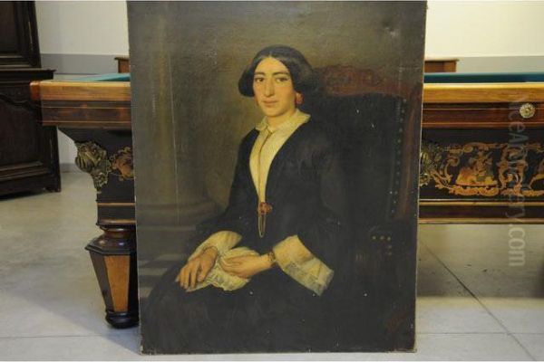 Portrait D Homme ( Famille Du Vicomte Le Hardy De Beaulieu ) Oil Painting by Polydore Beaufaux