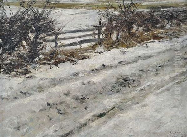 Weg Im Winter, Klausen Oil Painting by Alexander Max Koester