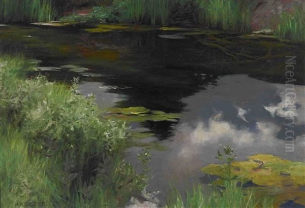 Weiher Bei Emmering Oil Painting by Alexander Max Koester