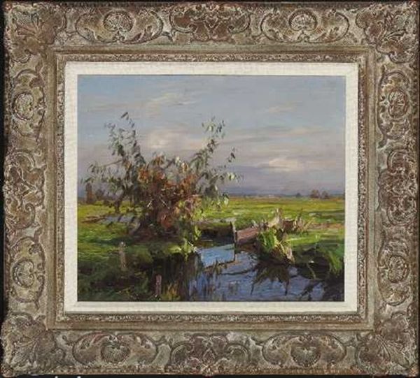 Landschaft Mit Wehr Oil Painting by Alexander Max Koester